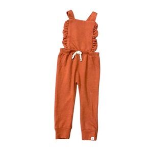 🆕 Lulu + Roo Orange Fleece Ruffle Coveralls